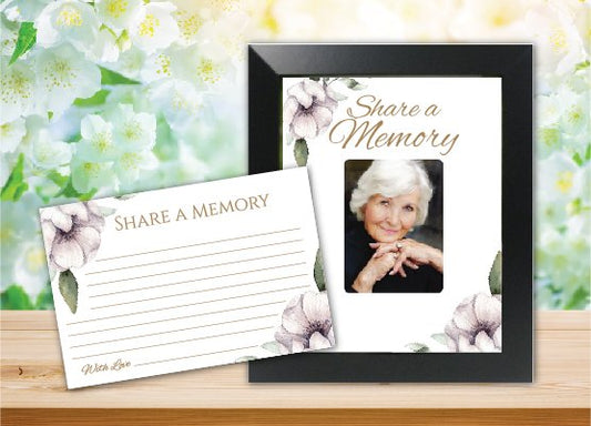 Memorial kit - memorial service share-a-memory card - Premium from River Memorials Urns - Just $0! Shop now at River Memorials - Cremation Urns, Scatter Tubes, & Memorial Jewelry
