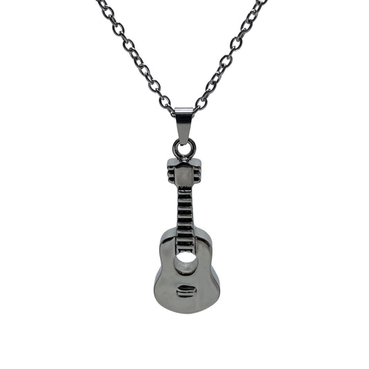 Guitar Urn Pendant Necklace for Memorial Cremation Ashes Keepsake - Premium  from River Memorials - Just $24.95! Shop now at River Memorials - Cremation Urns, Scatter Tubes, & Memorial Jewelry