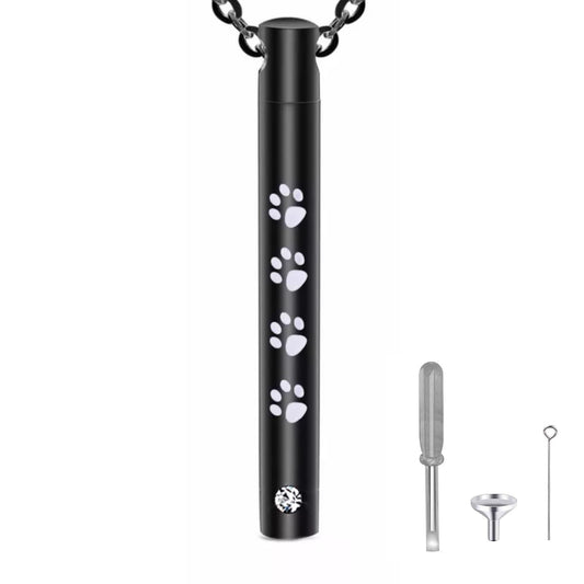 Pet Paw Stainless Steel Memorial Cremation Ashes Urn Holder Keepsake Pendant - Premium  from River Memorials - Just $24.95! Shop now at River Memorials - Cremation Urns, Scatter Tubes, & Memorial Jewelry
