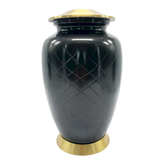 Brown / Gold Metal Memorial Funeral Cremation Urn for Adult Human Ash 10" - Premium from River Memorials - Just $129.95! Shop now at River Memorials - Cremation Urns, Scatter Tubes, & Memorial Jewelry
