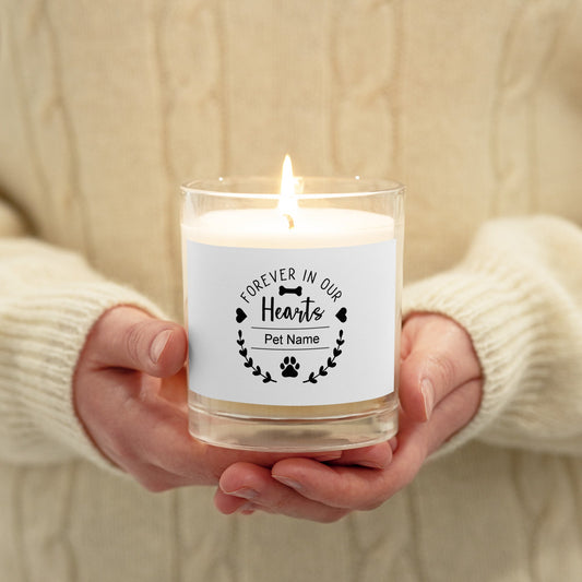 Pet Memorial Glass jar soy wax candle | Personalized Pet Memorial | Memorial Gift | Dog Memorial | Cat Memorial | Pet Loss Gift - Premium  from River Memorials - Cremation Urns, Scatter Tubes, & Memorial Jewelry - Just $24.95! Shop now at River Memorials - Cremation Urns, Scatter Tubes, & Memorial Jewelry