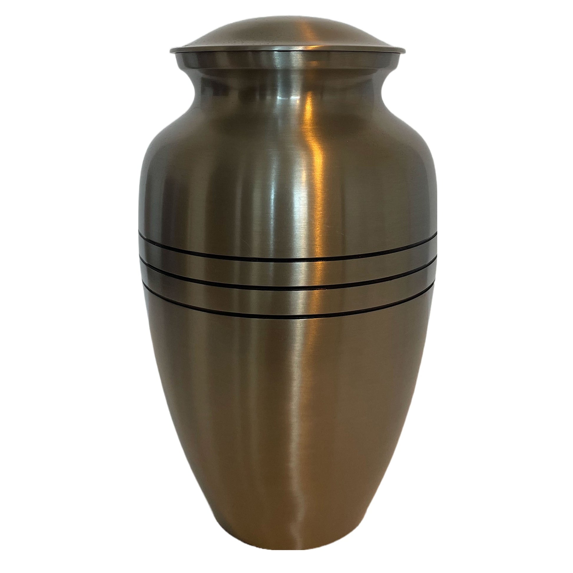 Golden Brass Metal Memorial Funeral Cremation Urn for Adult Human Ash 10" High - Premium  from River Memorials - Just $129.95! Shop now at River Memorials - Cremation Urns, Scatter Tubes, & Memorial Jewelry