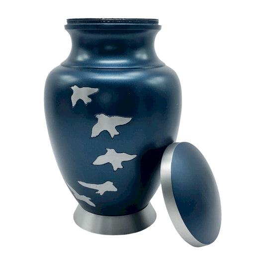 Flying Birds Metal Memorial Funeral Cremation Urn for Adult Human Ash 10" - Premium  from River Memorials - Just $129.95! Shop now at River Memorials - Cremation Urns, Scatter Tubes, & Memorial Jewelry