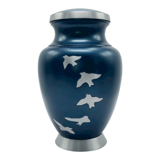 Flying Birds Metal Memorial Funeral Cremation Urn for Adult Human Ash 10" - Premium  from River Memorials - Just $129.95! Shop now at River Memorials - Cremation Urns, Scatter Tubes, & Memorial Jewelry