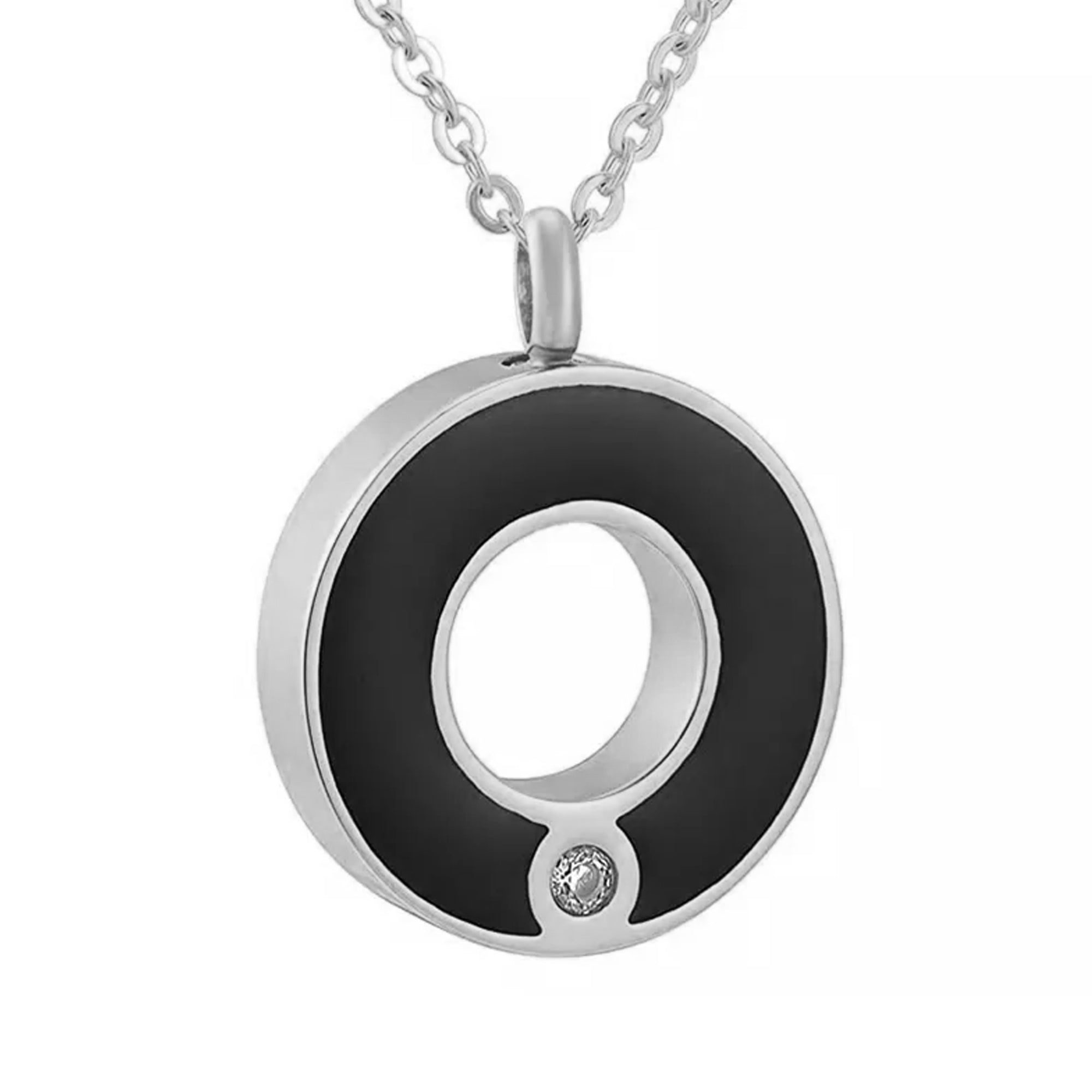 925 Sterling silver round urn pendant chain Ashes Holder Memorial Keep